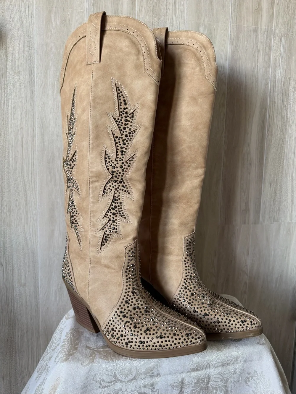 Bling rhinestone cowgirl boots